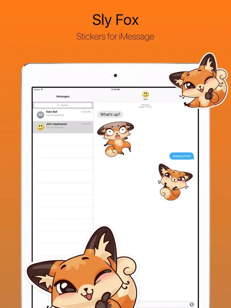 Ảnh chụp màn hình của Sly Fox Stickers iPad 