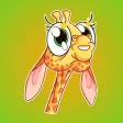 Funny Little Giraffe Stickers