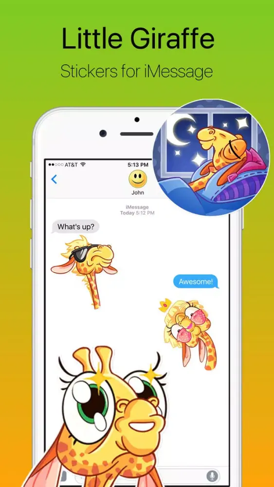 صور Funny Little Giraffe Stickers