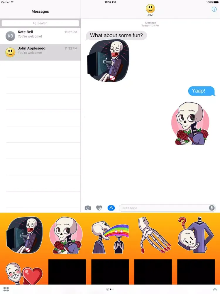 Fun with Skeleton Stickers iPad  Ekran Görüntüleri