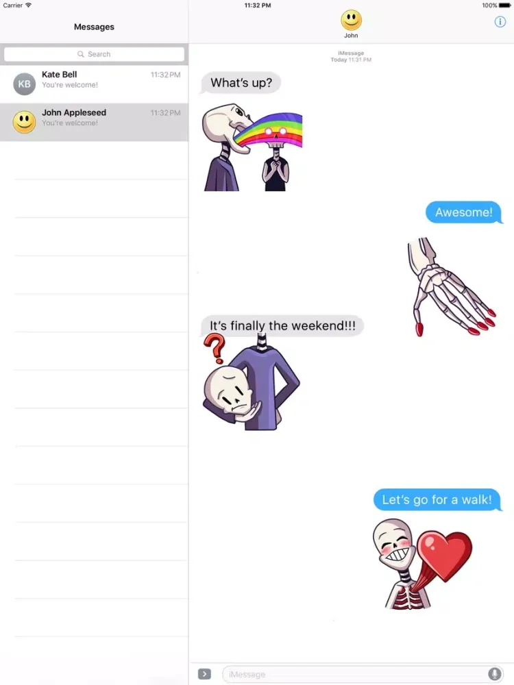 Fun with Skeleton Stickers iPad  Ekran Görüntüleri