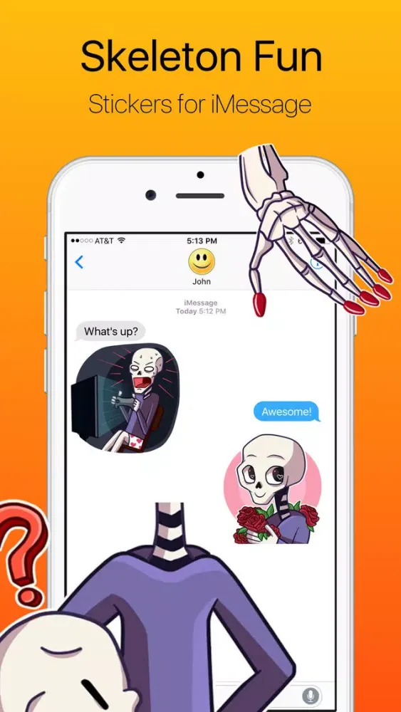 Fun with Skeleton Stickers Ekran Görüntüleri