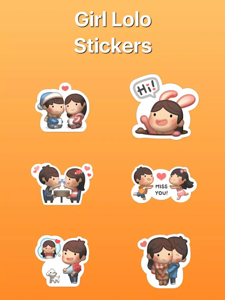 Captures d'écran de Girl Lolo with Boyfriend Stickers iPad 
