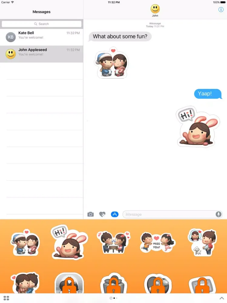 Captures d'écran de Girl Lolo with Boyfriend Stickers iPad 