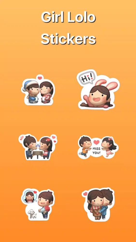 Captures d'écran de Girl Lolo with Boyfriend Stickers