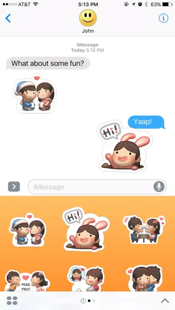 Captures d'écran de Girl Lolo with Boyfriend Stickers
