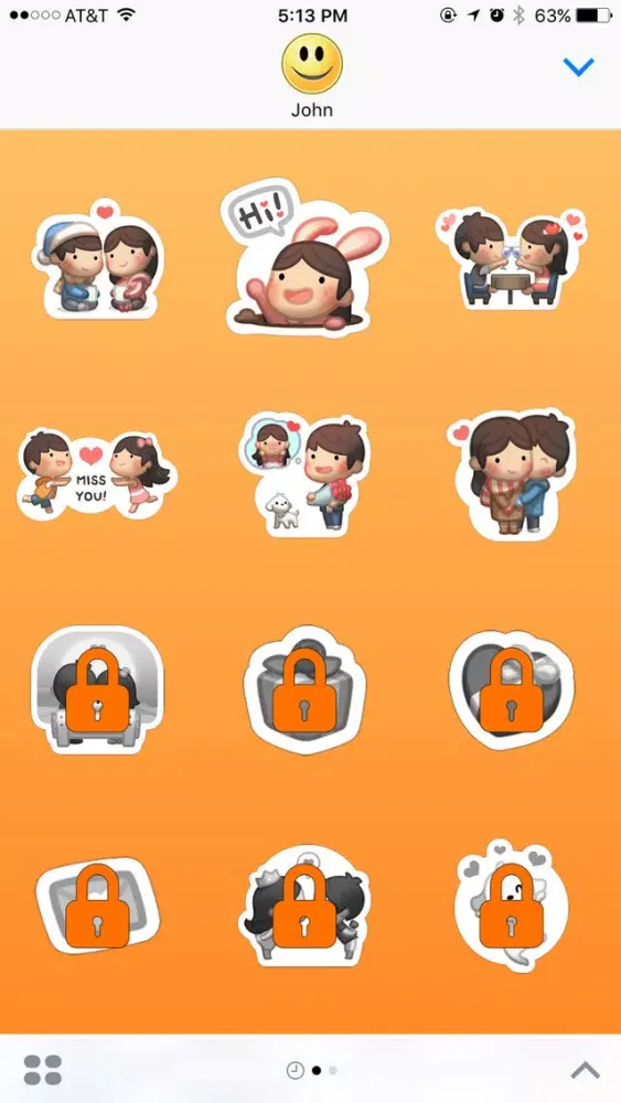 Captures d'écran de Girl Lolo with Boyfriend Stickers