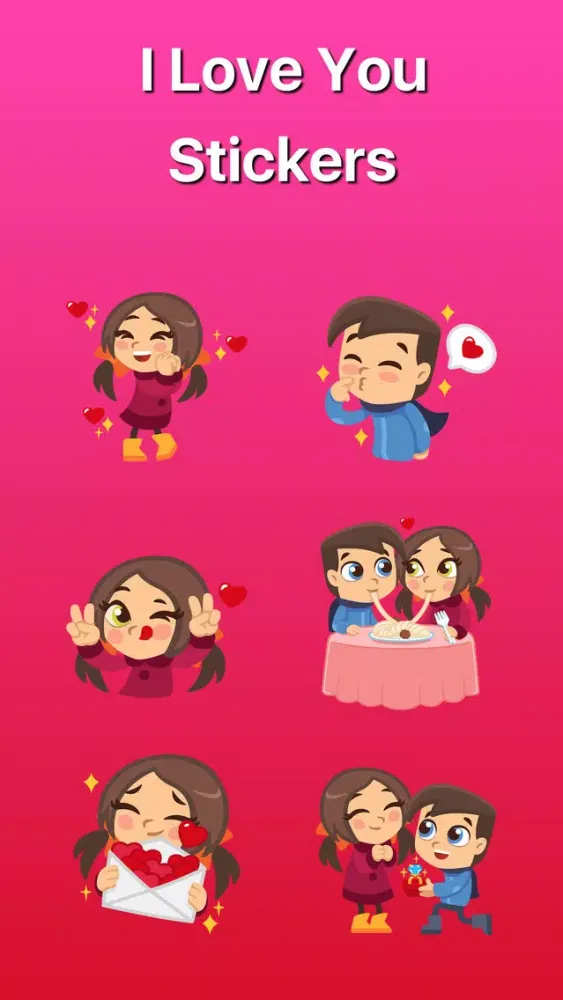 I Love You - Romantic Stickers स्क्रीनशॉट