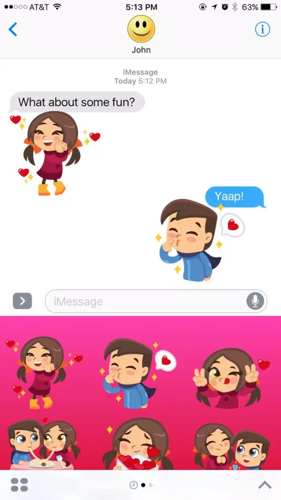 I Love You - Romantic Stickers स्क्रीनशॉट