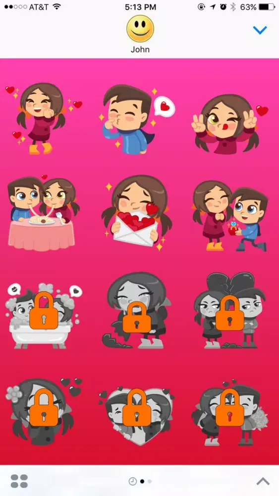 I Love You - Romantic Stickers स्क्रीनशॉट