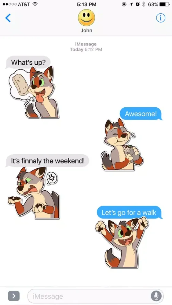 Brown Malamute Stickers应用截图