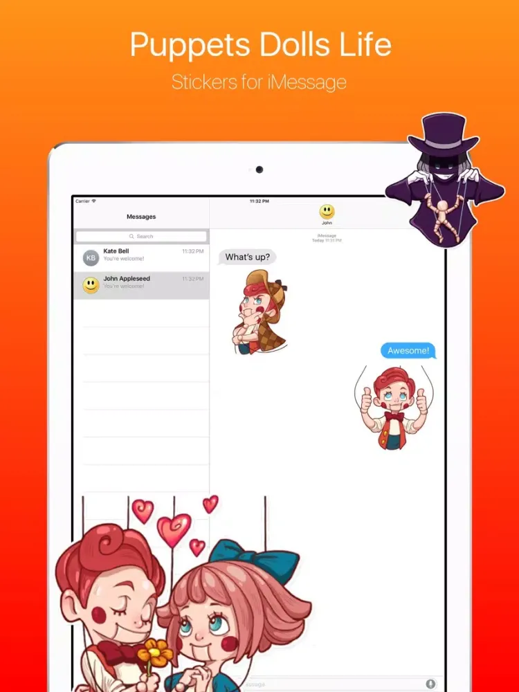 Puppets Dolls Life Stickers iPad 應用截圖