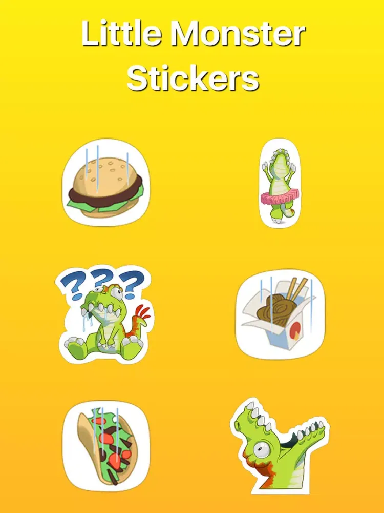 Zrzuty ekranu Little Monster Plays Tennis Stickers iPad 