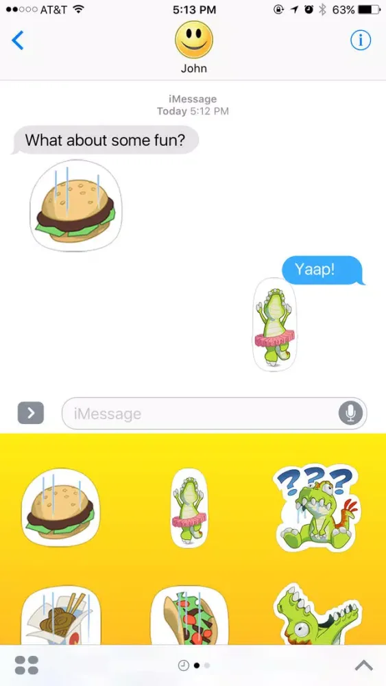 Zrzuty ekranu Little Monster Plays Tennis Stickers