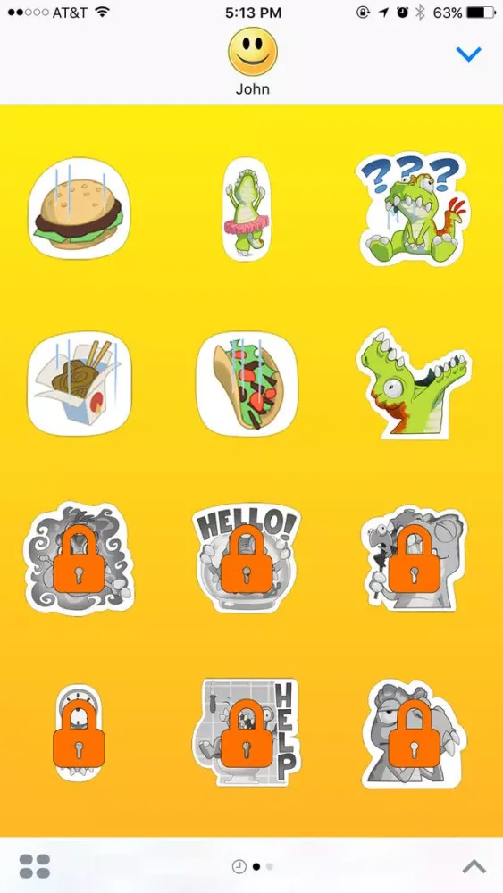 Zrzuty ekranu Little Monster Plays Tennis Stickers