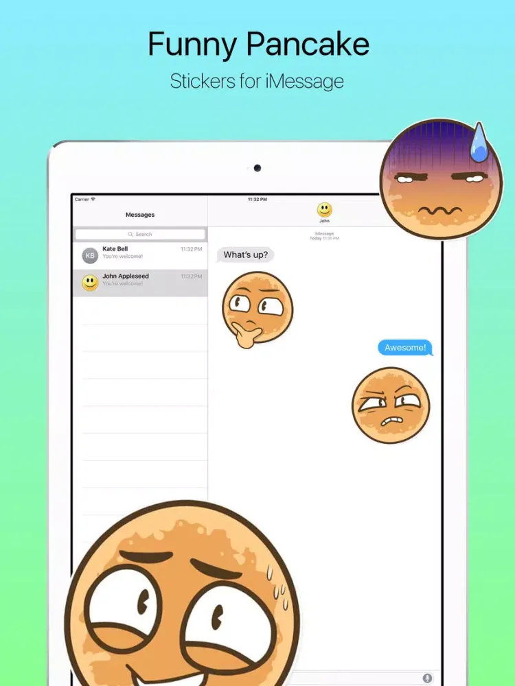 Скриншоты Funny Pancake Stickers iPad 