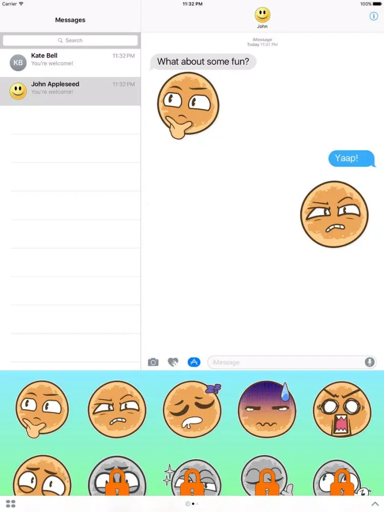 Скриншоты Funny Pancake Stickers iPad 