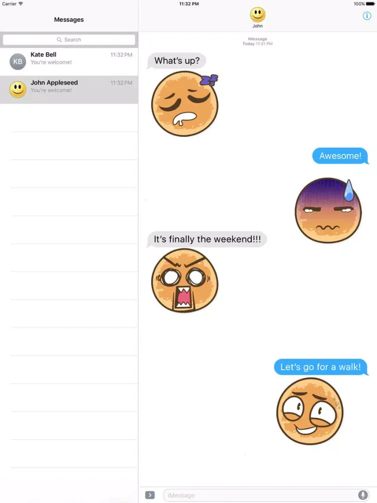 Скриншоты Funny Pancake Stickers iPad 
