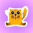 Ninja Сat Want to Play Stickers