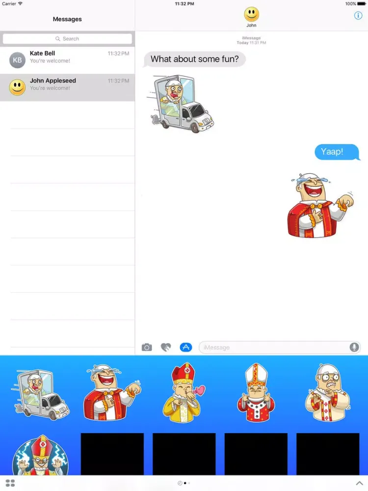 Capturas de pantalla de The Pope from Rome Stickers iPad 