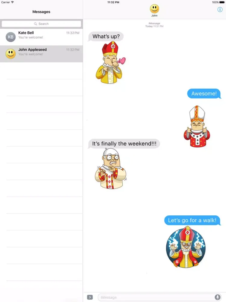 Capturas de pantalla de The Pope from Rome Stickers iPad 