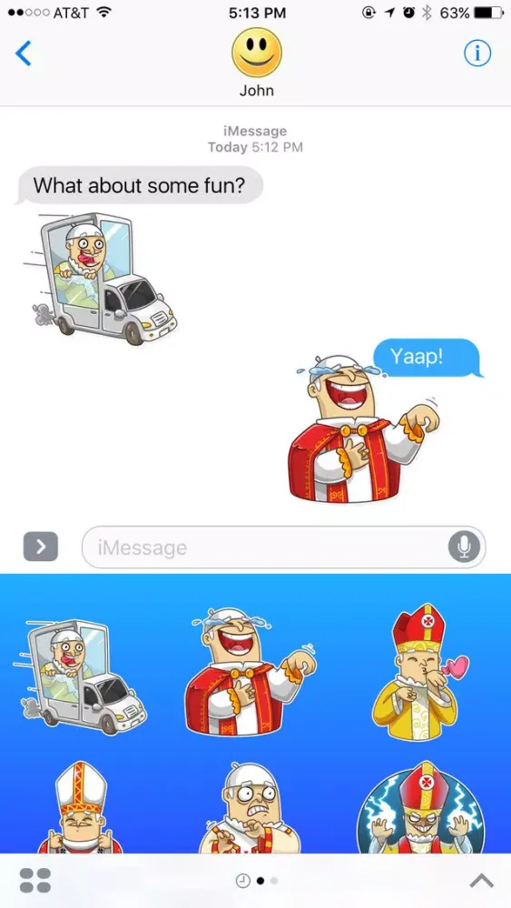 Capturas de pantalla de The Pope from Rome Stickers