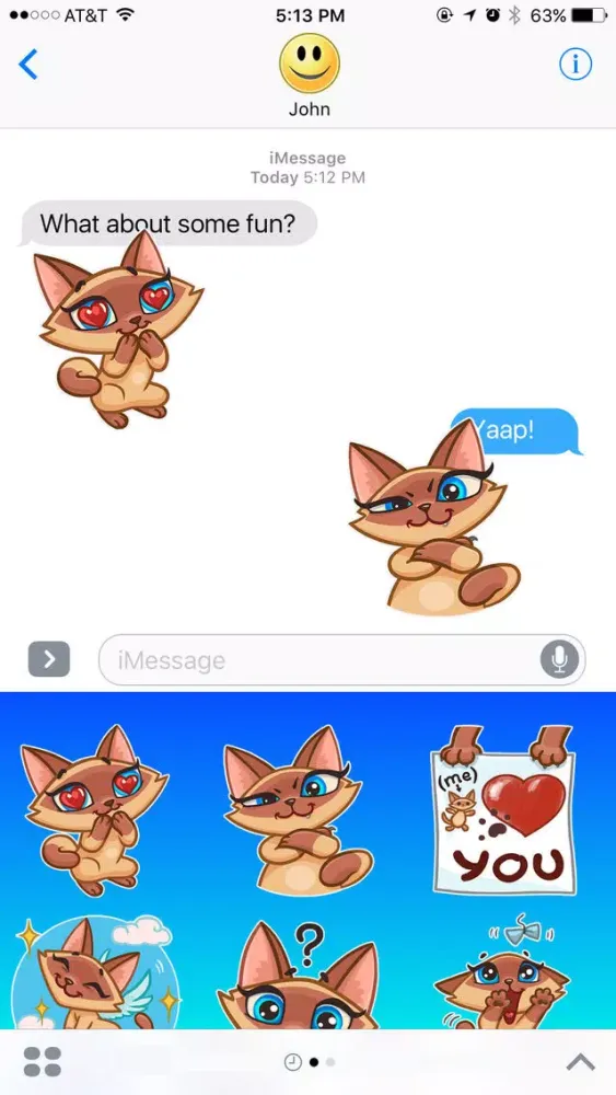 Скриншоты Cat Wants to Have Fun Stickers