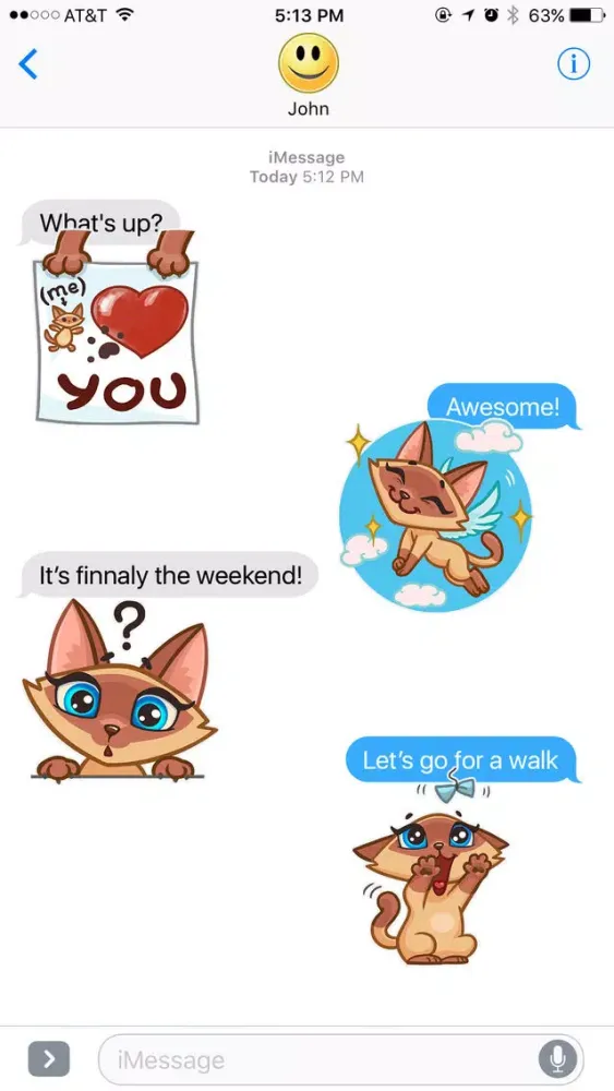 Скриншоты Cat Wants to Have Fun Stickers