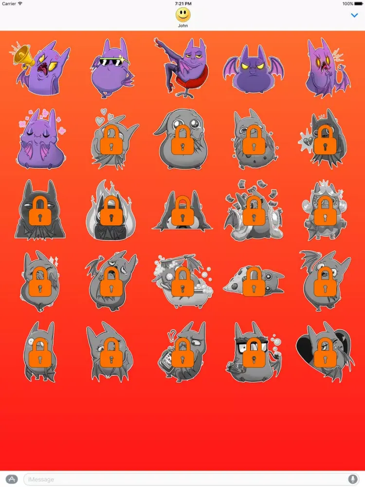 Rules of Bat Girl Stickers iPad  스크린샷