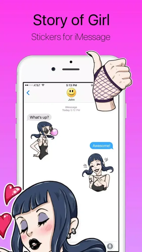 Story of Girl Stickers应用截图