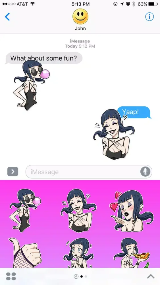 Story of Girl Stickers应用截图
