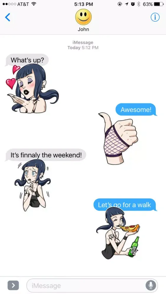 Story of Girl Stickers应用截图