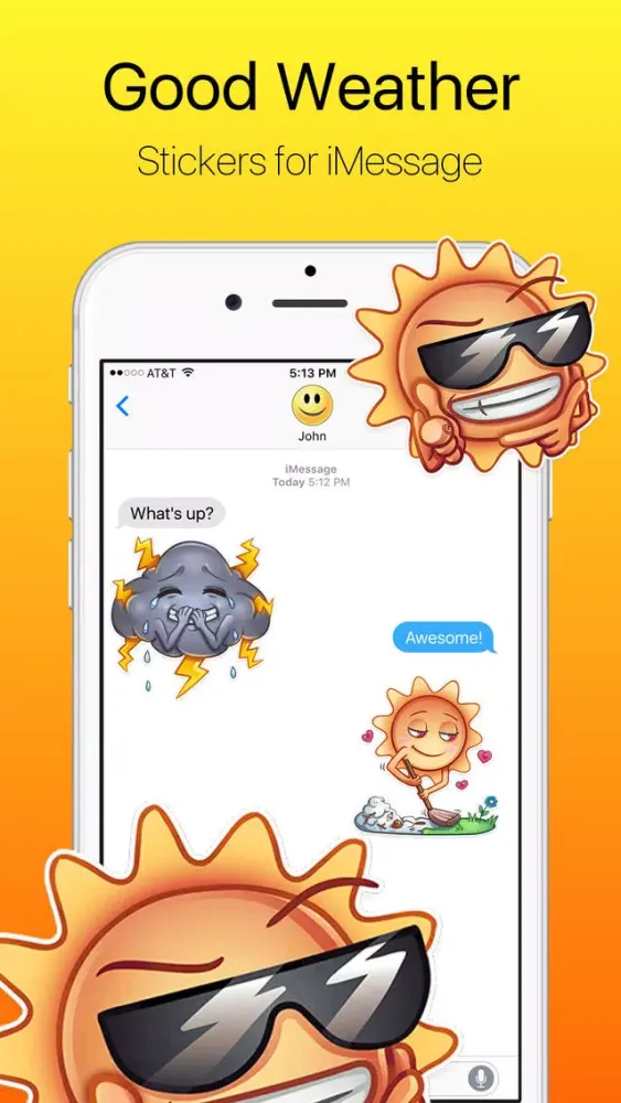 Capturas de tela do Good Weather Forecast Stickers