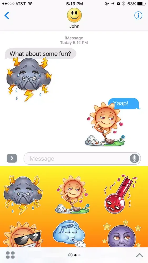 Capturas de tela do Good Weather Forecast Stickers