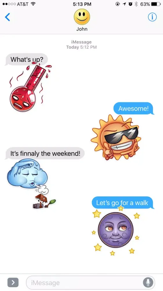 Capturas de tela do Good Weather Forecast Stickers