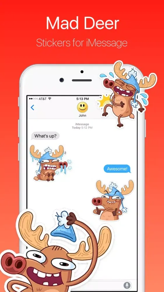 ภาพหน้าจอของ Mad Deer Stickers