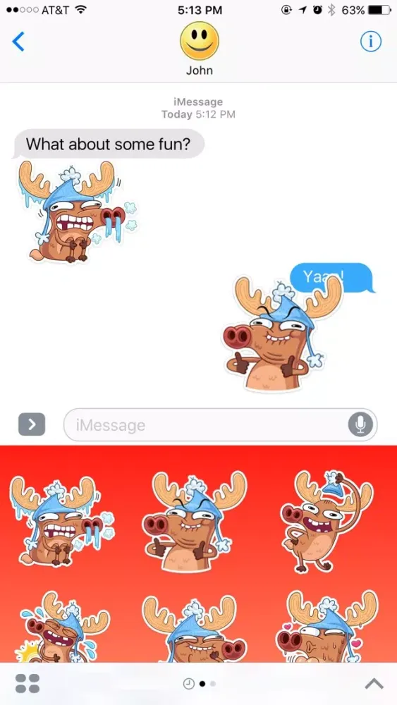 ภาพหน้าจอของ Mad Deer Stickers
