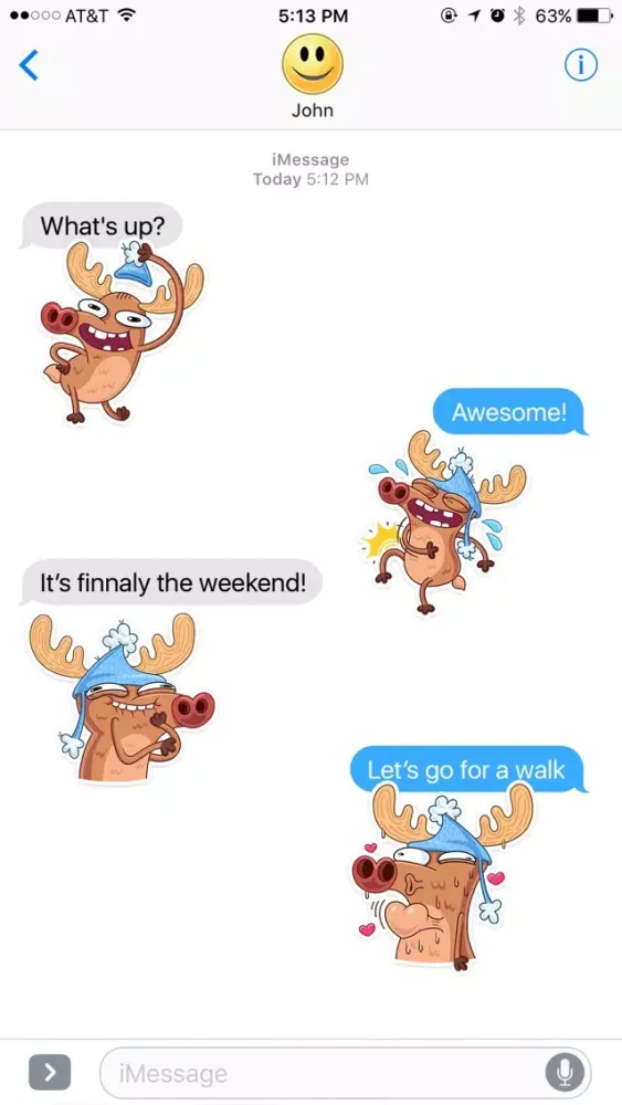 ภาพหน้าจอของ Mad Deer Stickers