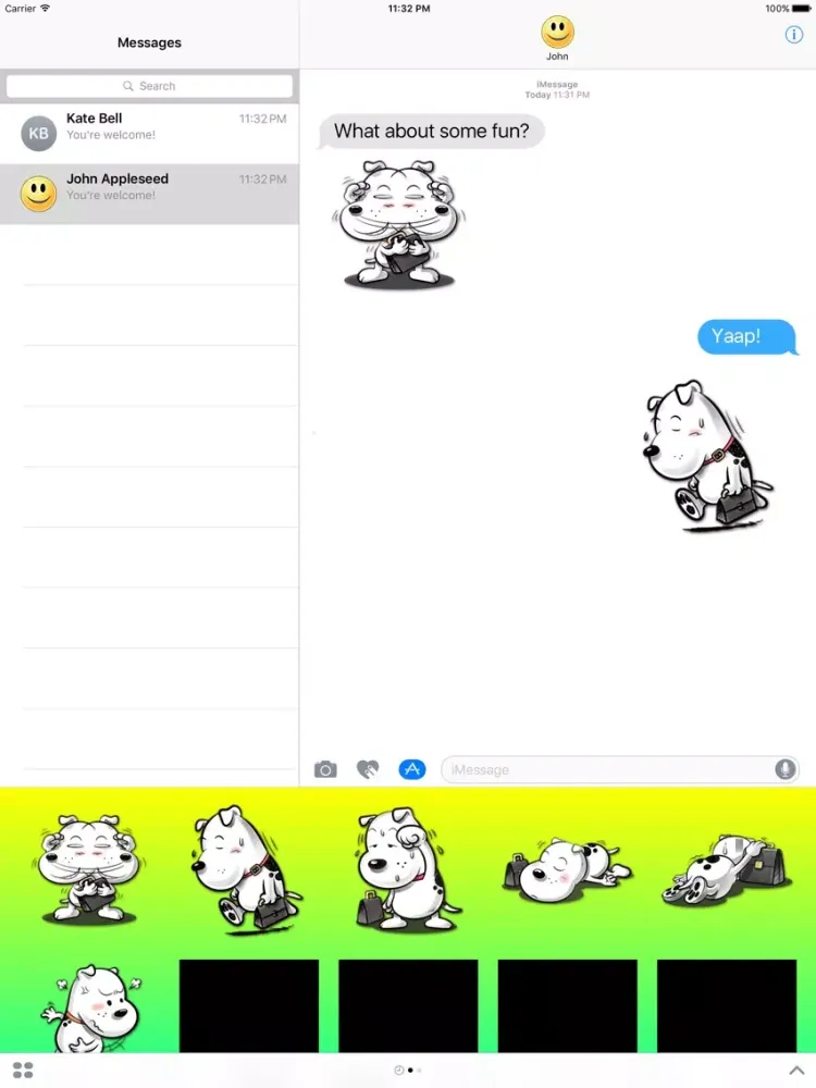 White Dog Adventures Stickers iPad  স্ক্রিনশট