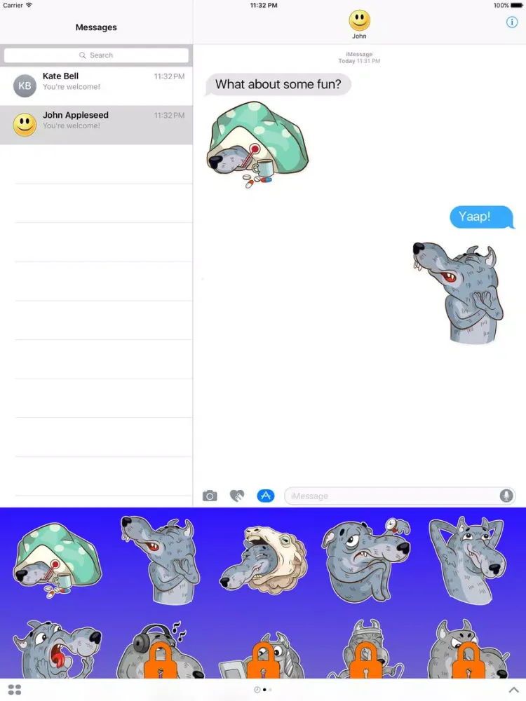 Gray Wolf Adventures Stickers iPad  স্ক্রিনশট