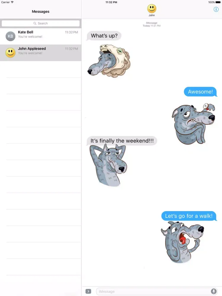 Gray Wolf Adventures Stickers iPad  স্ক্রিনশট