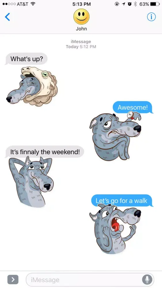 Gray Wolf Adventures Stickers স্ক্রিনশট