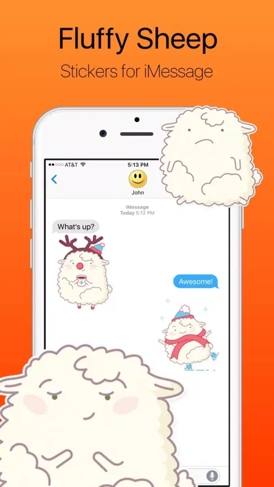 Captures d'écran de Funny and Fluffy Sheep Stickers