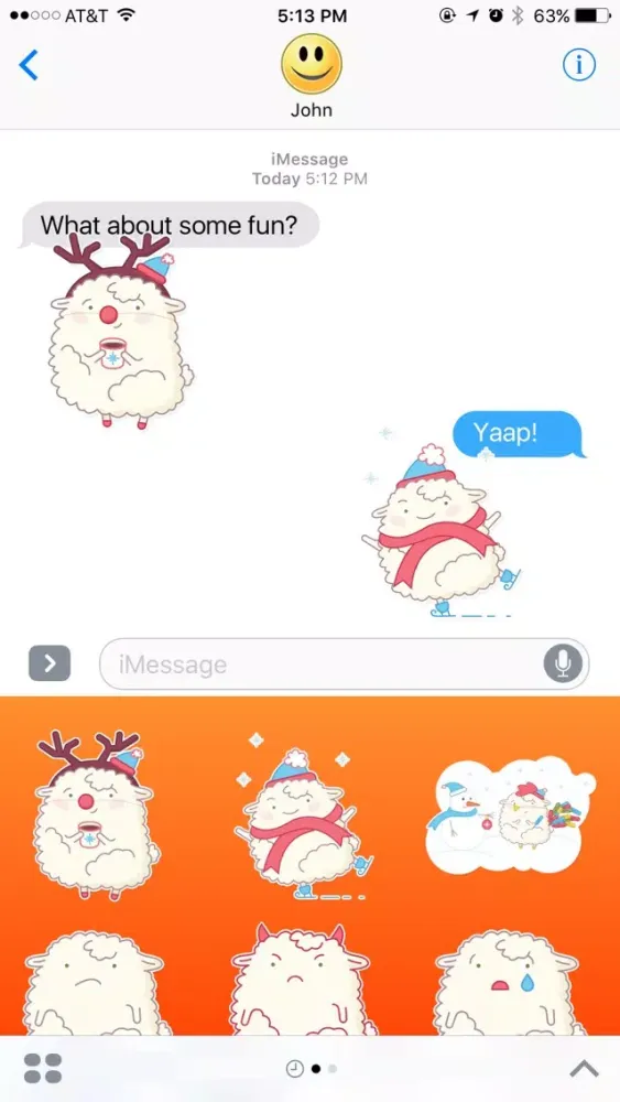 Captures d'écran de Funny and Fluffy Sheep Stickers