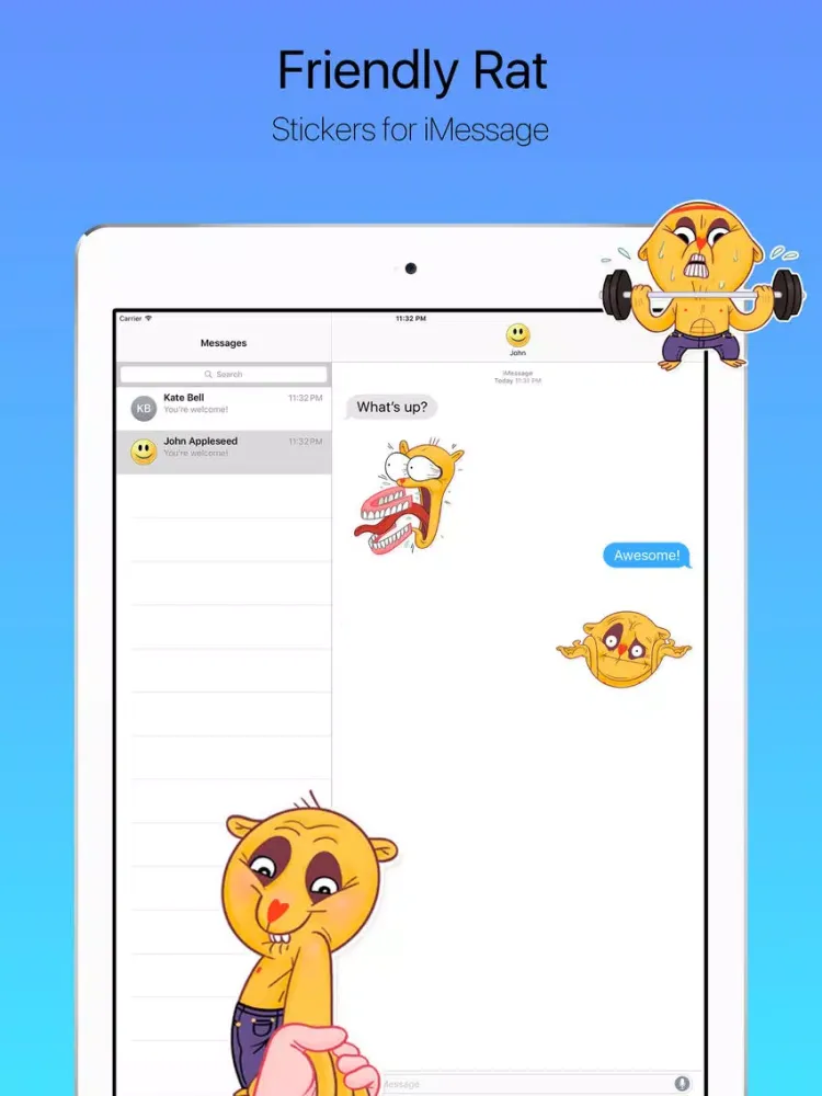 Скриншоты Friendly Rat Stickers iPad 