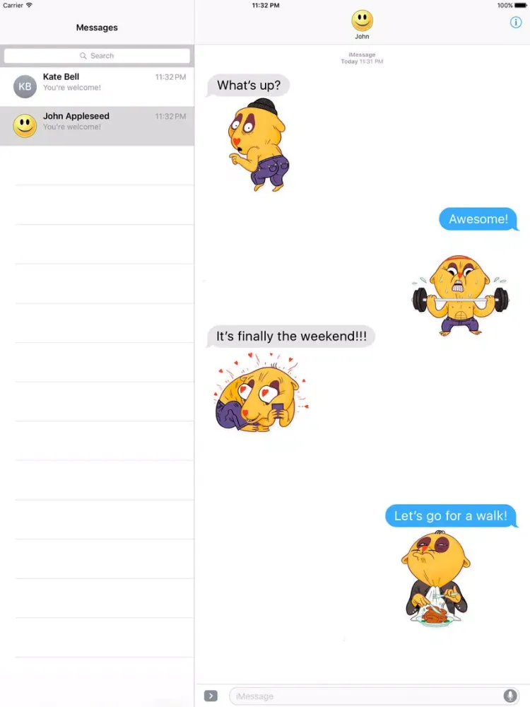 Скриншоты Friendly Rat Stickers iPad 