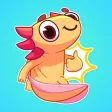 Cute Salamander Stickers Cute Salamander Stickers