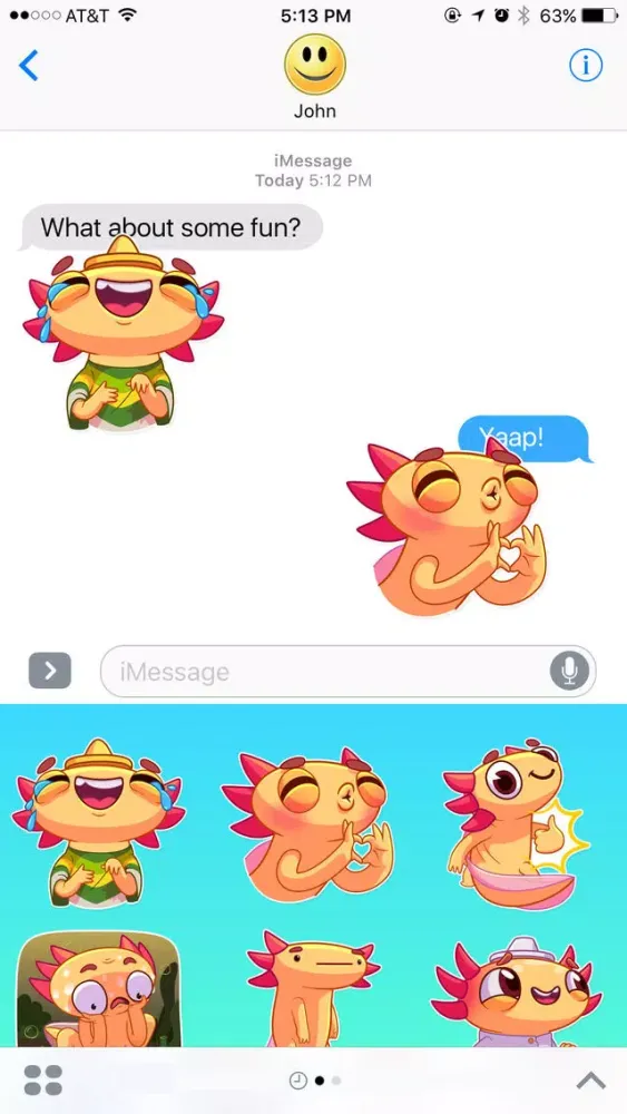 Cute Salamander Stickers 스크린샷