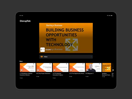 Zrzuty ekranu DisrupTek iPad 