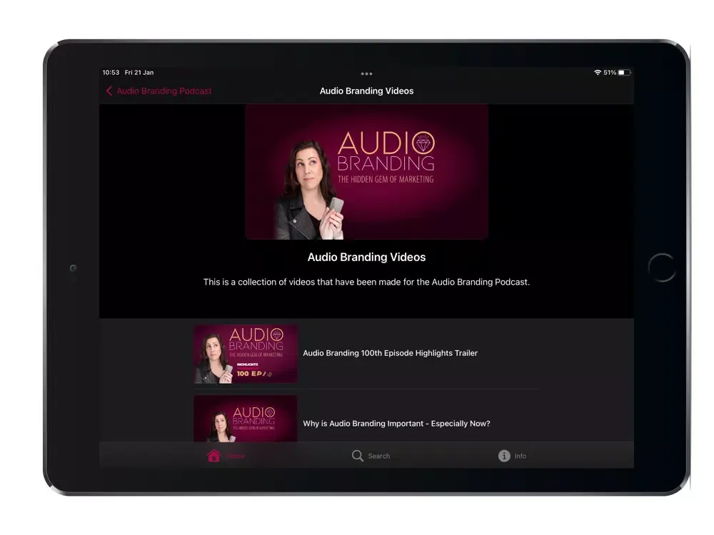 Audio Branding Podcast iPad 應用截圖